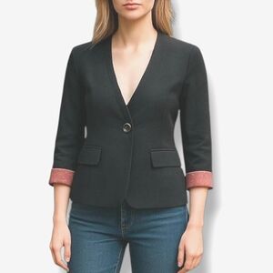 Anthropologie Cartonnier Blazer Jacket in Heathered Grey Size XS